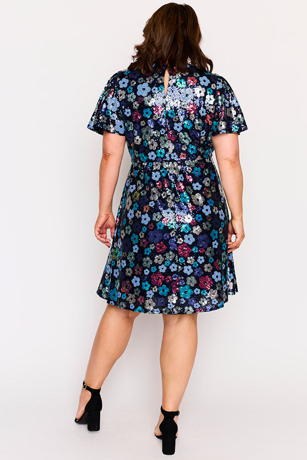 Angelica Ocean Flower Sequin Dress โ Ocean Flower Sequin sequin dress