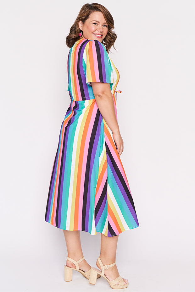 Marley Kelly Stripe Dress โ Kelly Stripe midi dress