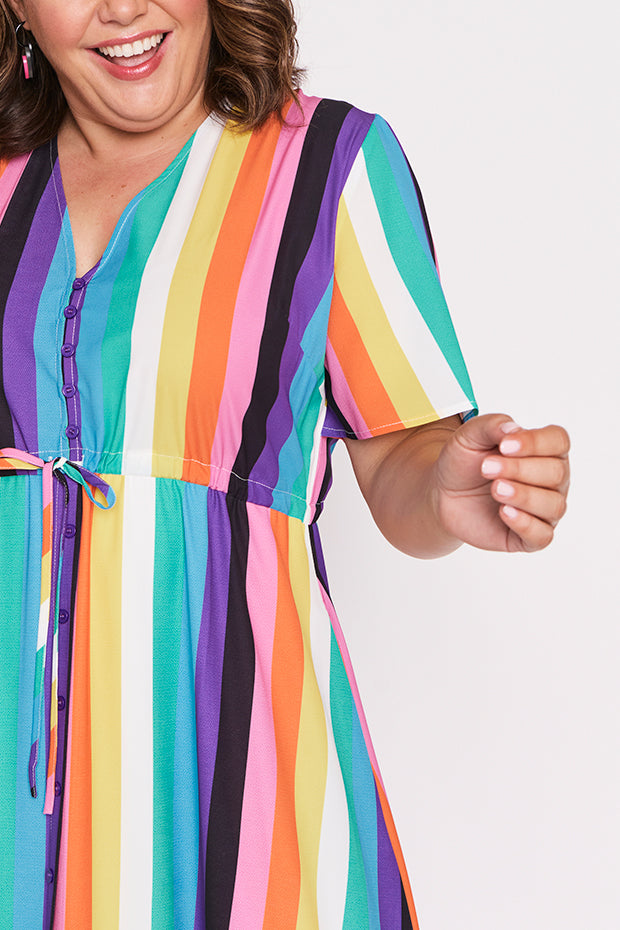 Marley Kelly Stripe Dress โ Kelly Stripe midi dress