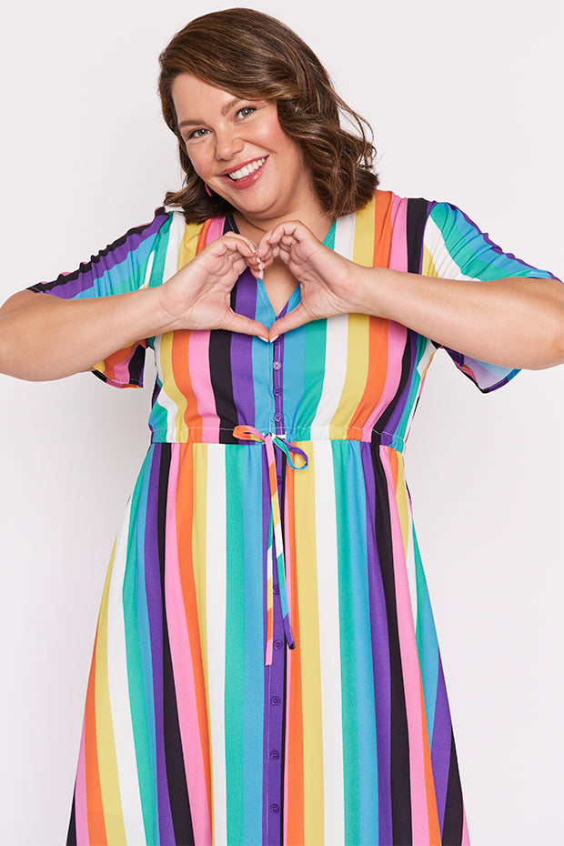 Marley Kelly Stripe Dress – Kelly Stripe midi dress