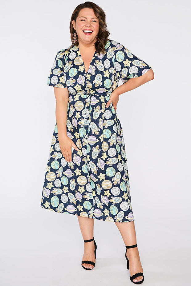 Marley Cotton Out of Space Dress – Out of Space midi dress