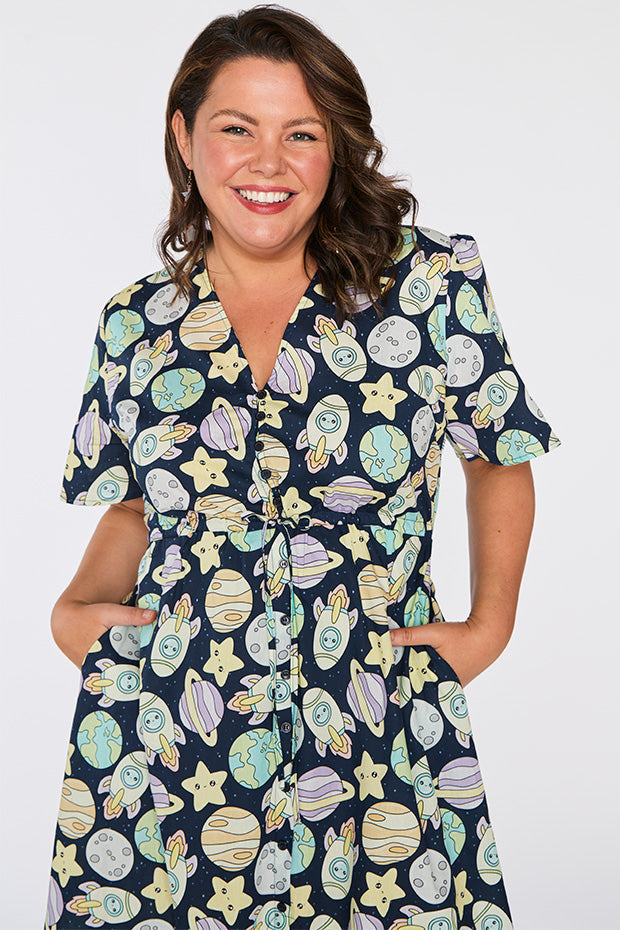 Marley Cotton Out of Space Dress – Out of Space midi dress