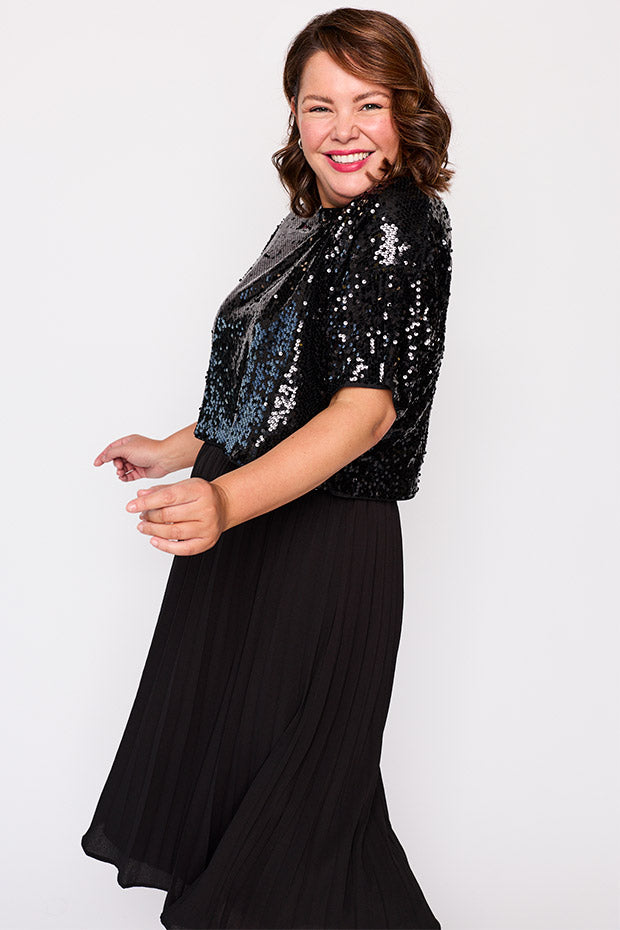 Astra Black Sequin Top – Black Sequin top