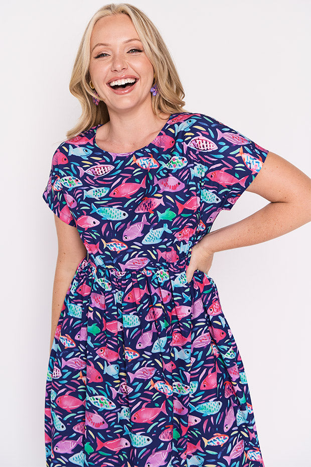 Bam Keep Swimming Dress – Keep Swimming midi dress