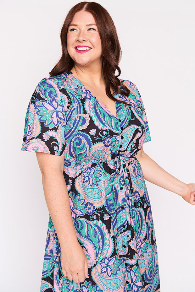 Marley French Paisley Dress – French Paisley midi dress