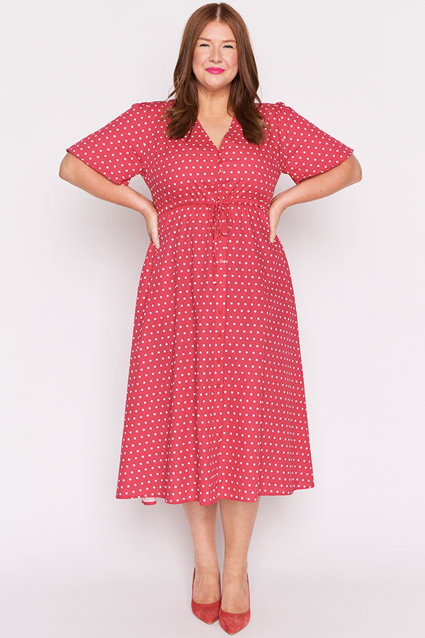 Marley Cotton Cherry Spot Dress – Cherry Spot midi dress
