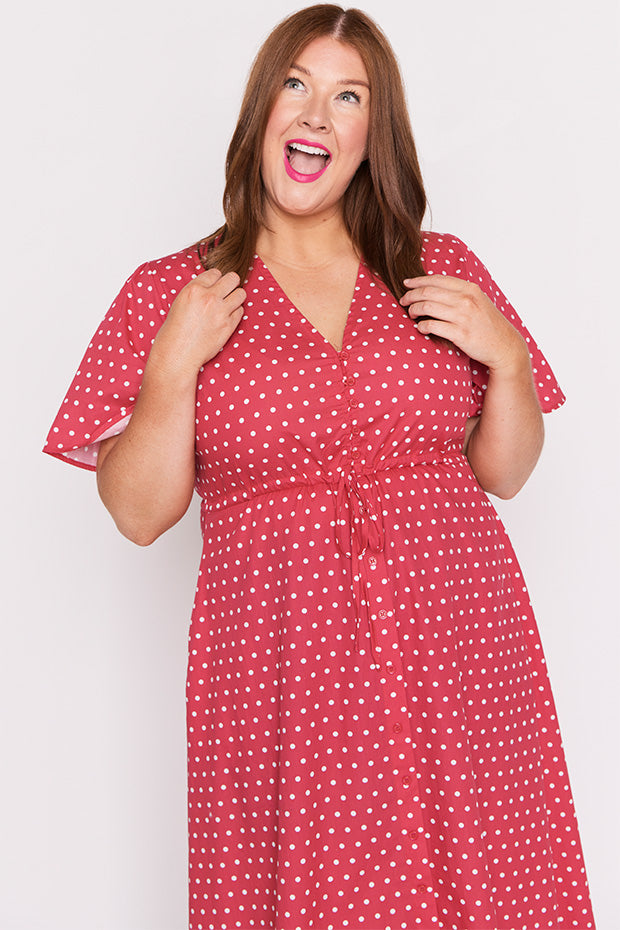 Marley Cotton Cherry Spot Dress – Cherry Spot midi dress