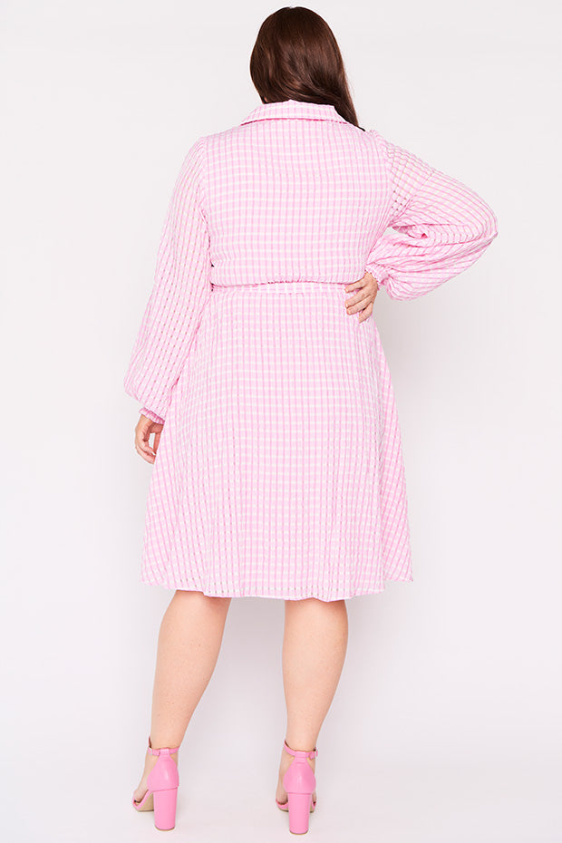 Janice Pink Dress – Pink knee length dress