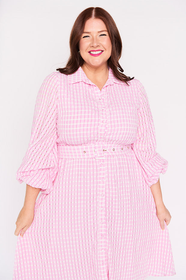 Janice Pink Dress – Pink knee length dress