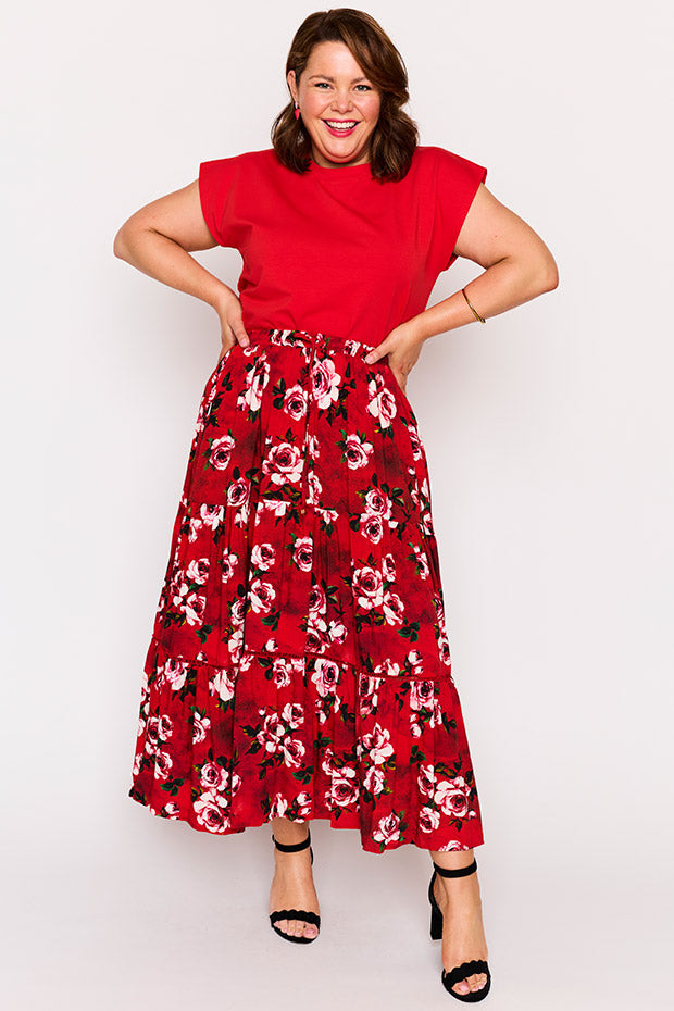 Alexandra Cherry Rose Skirt โ Cherry Rose maxi skirt
