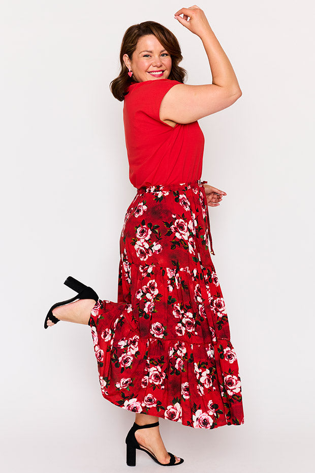 Alexandra Cherry Rose Skirt โ Cherry Rose maxi skirt