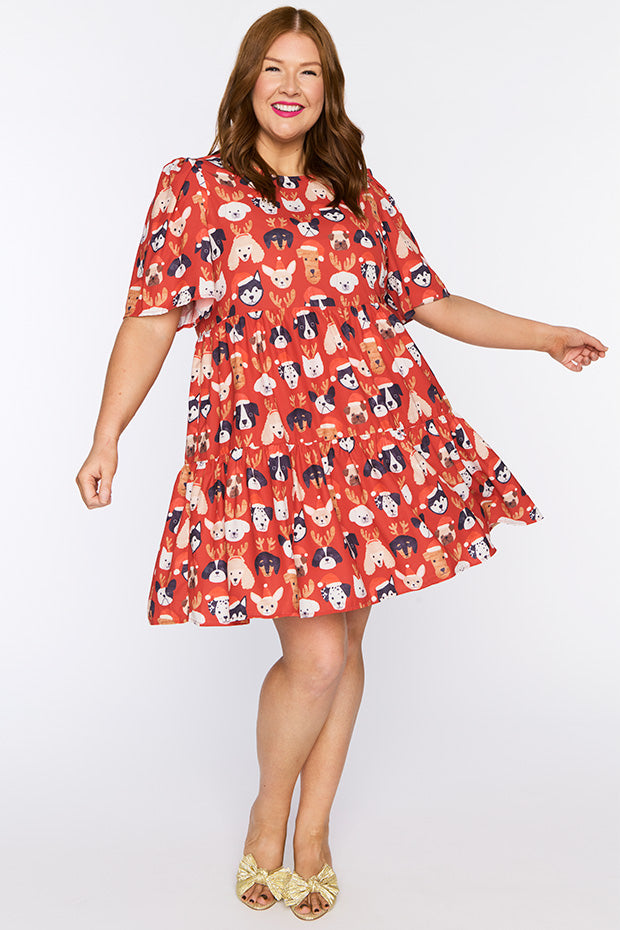 Jackson Puppy Christmas Dress โ Puppy Christmas mini dress