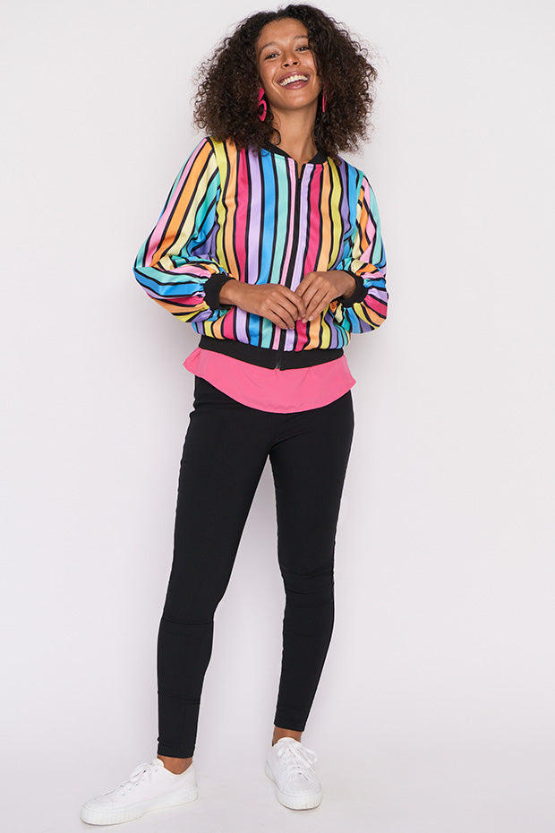 Flashy LPD Black Stripe Bomber – LPD Black Stripe bomber jacket