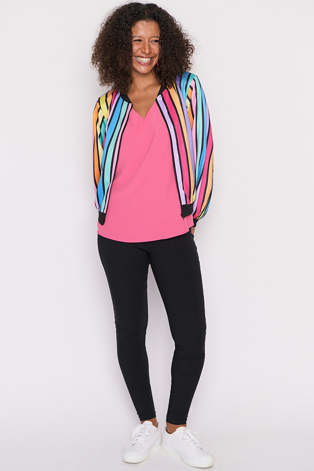 Flashy LPD Black Stripe Bomber – LPD Black Stripe bomber jacket