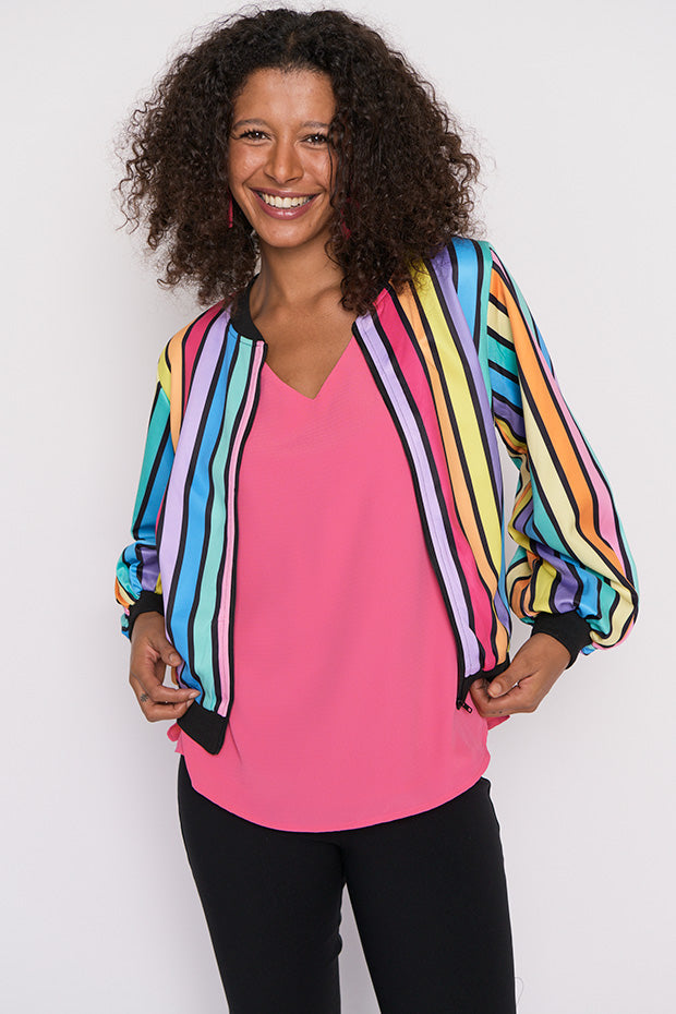 Flashy LPD Black Stripe Bomber – LPD Black Stripe bomber jacket