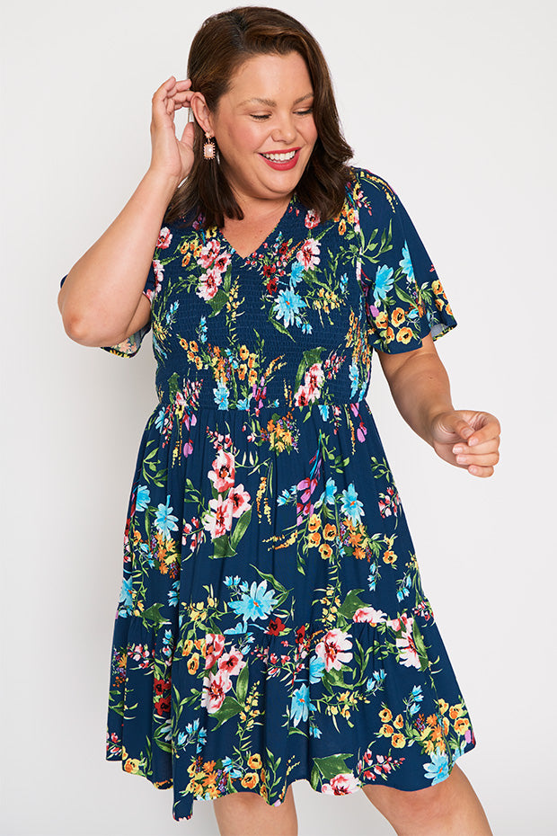 Tilley Navy In Bloom Dress – Navy In Bloom maxi dress