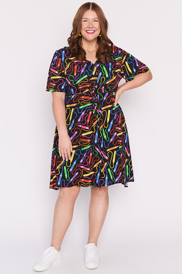 Jaz Crazy Crayons Dress – Crazy Crayons knee length dress