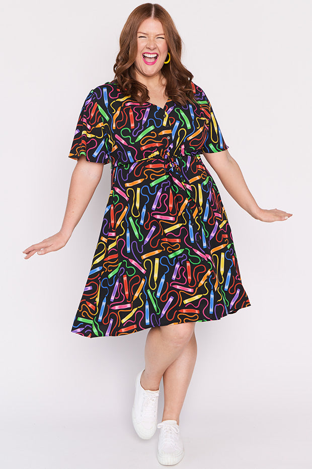 Jaz Crazy Crayons Dress – Crazy Crayons knee length dress