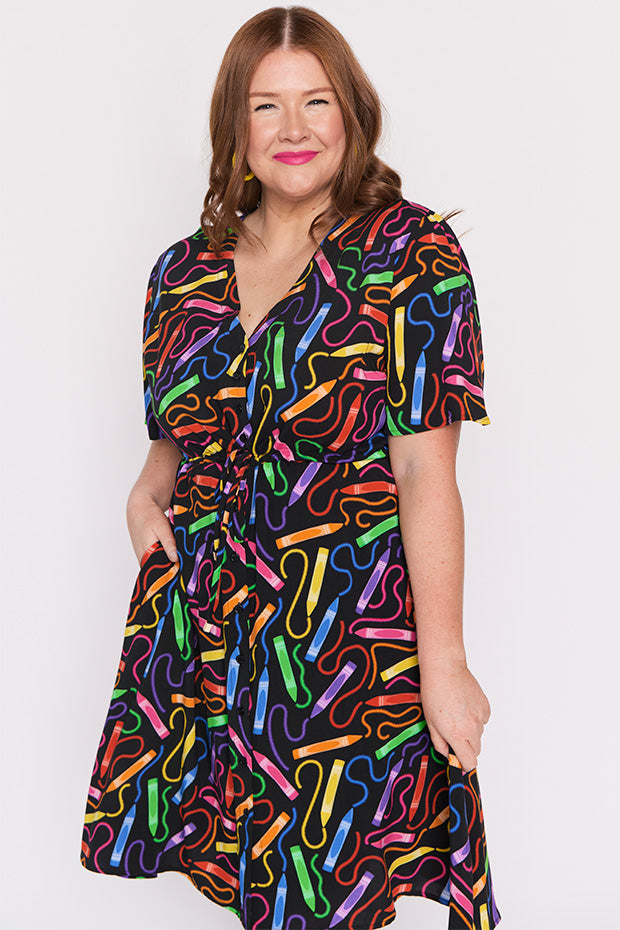 Jaz Crazy Crayons Dress – Crazy Crayons knee length dress