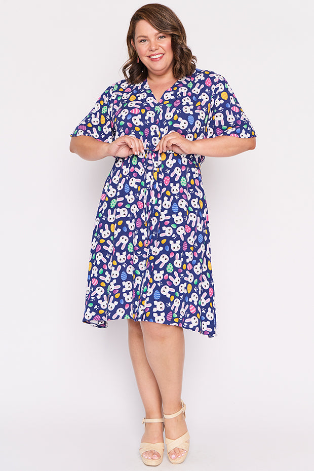 Jaz Bunny Trail Easter Dress – Bunny Trail Easter knee length dress