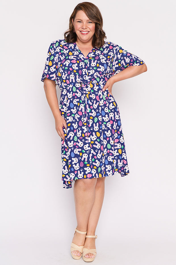 Jaz Bunny Trail Easter Dress โ Bunny Trail Easter knee length dress
