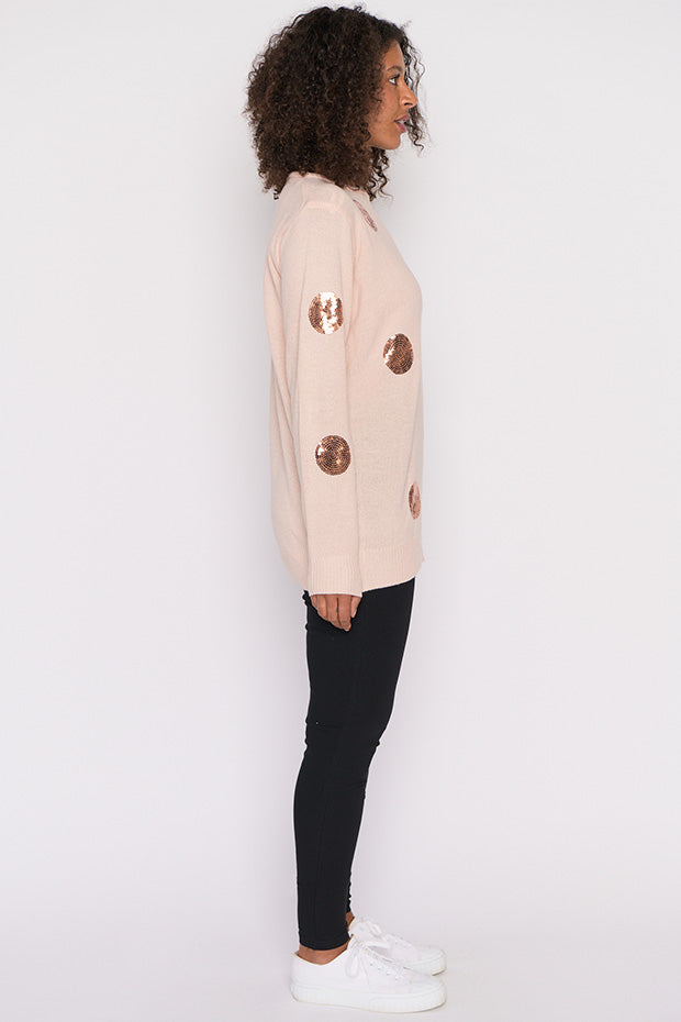 Monica Shell Sequins Knit Jumper – Shell Sequins knit jumper