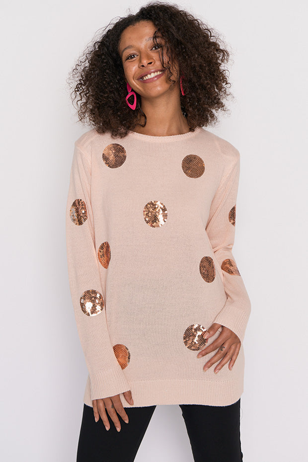 Monica Shell Sequins Knit Jumper – Shell Sequins knit jumper