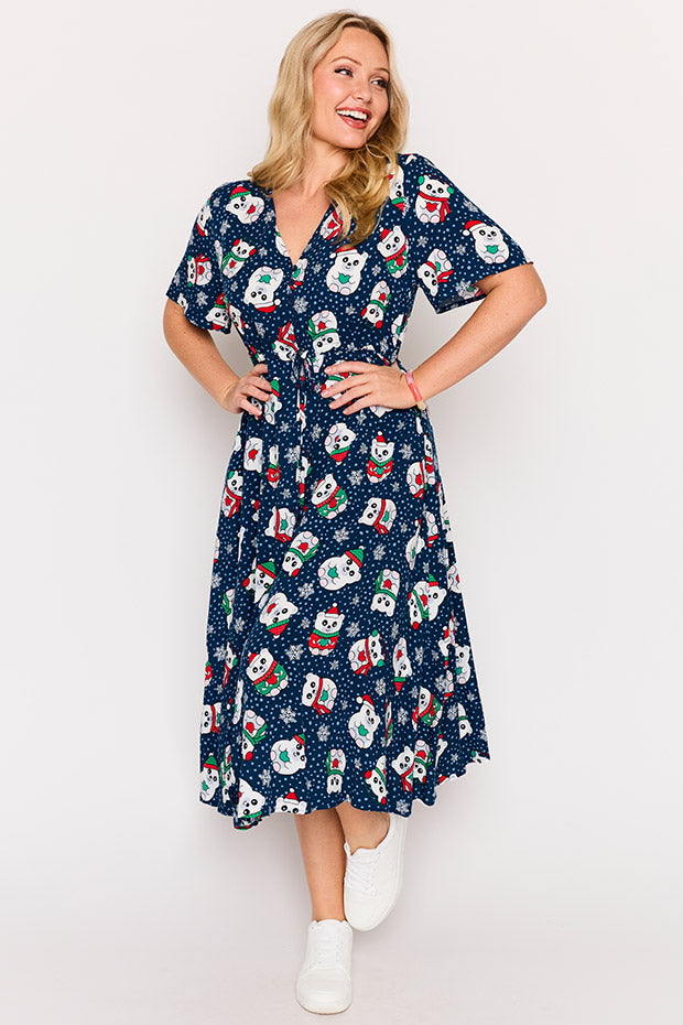 Michelle Teddies Christmas Dress – Teddies Christmas midi dress