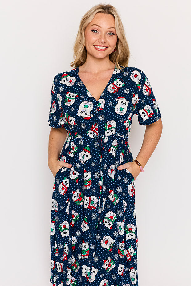 Michelle Teddies Christmas Dress – Teddies Christmas midi dress