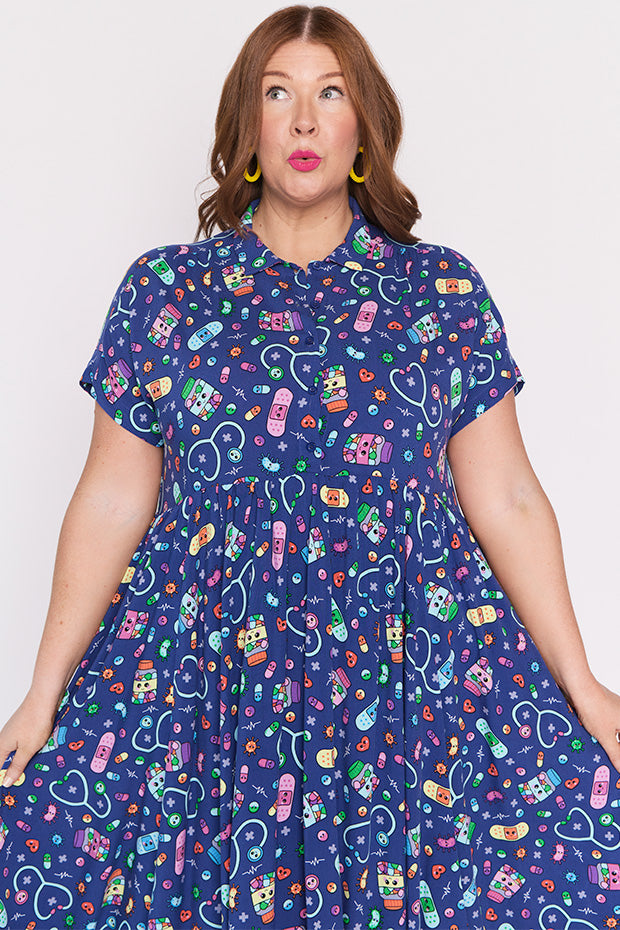 Kimba Happy Health Dress – Happy Health shirt dress