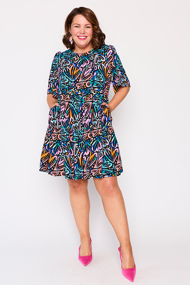 Izzie Firework Flowers Dress – Firework Flowers mini dress
