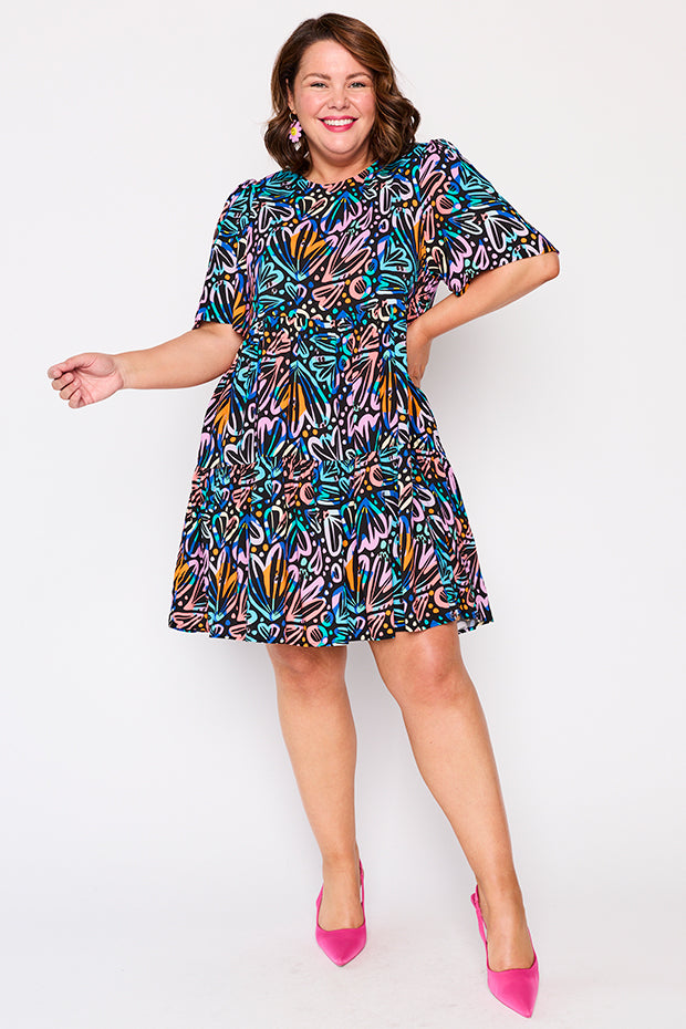 Izzie Firework Flowers Dress – Firework Flowers mini dress