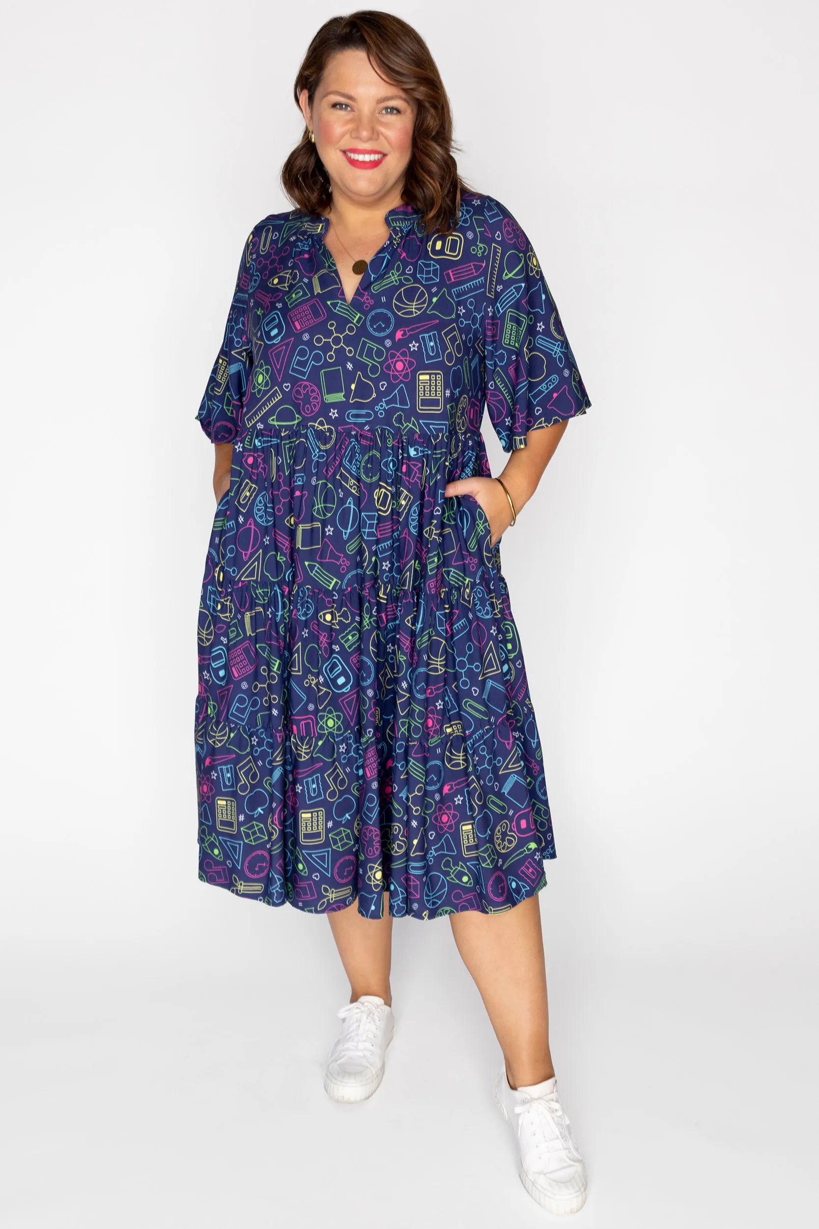 Chrissie Back To School Dress โ Back To School midi dress