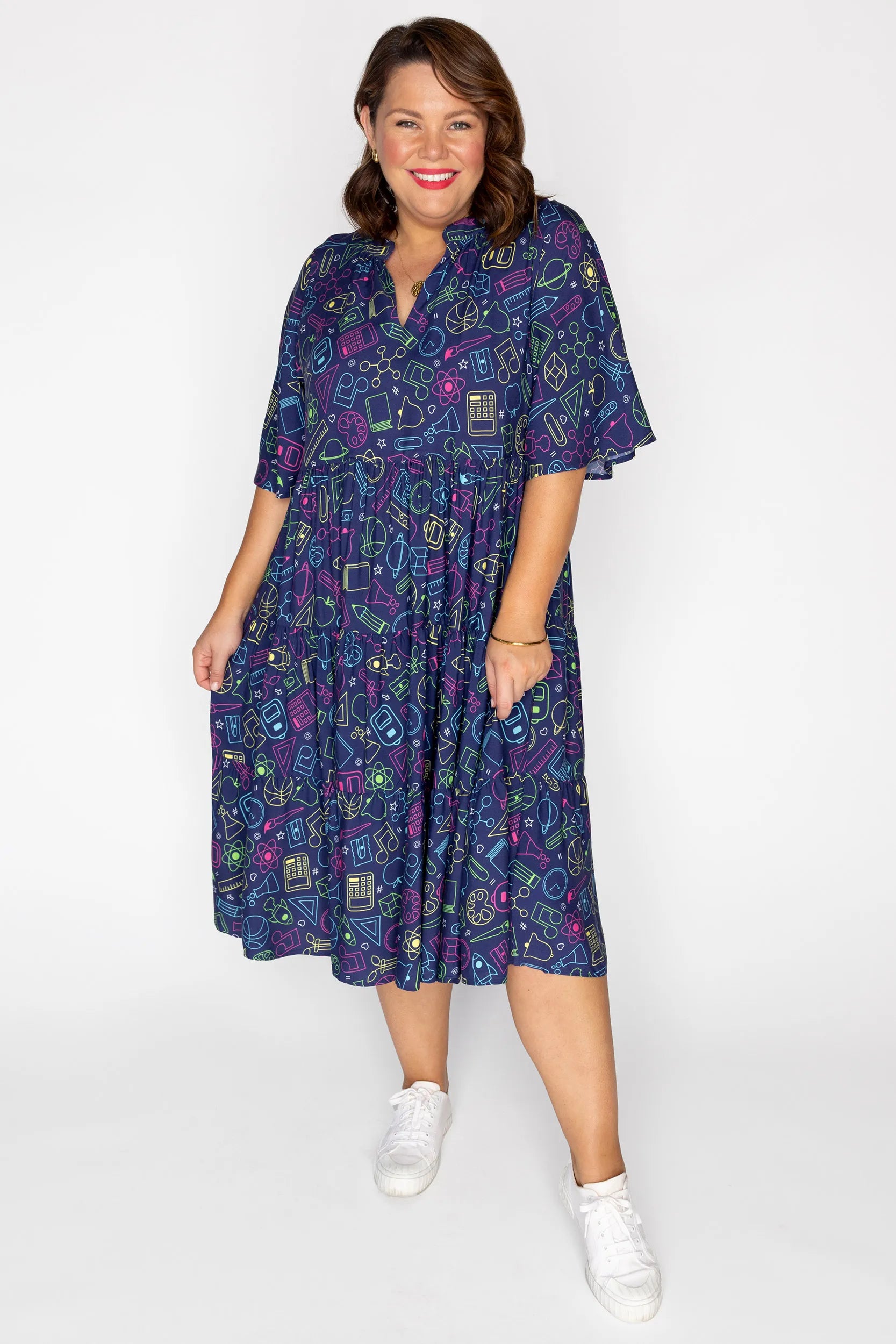 Chrissie Back To School Dress โ Back To School midi dress