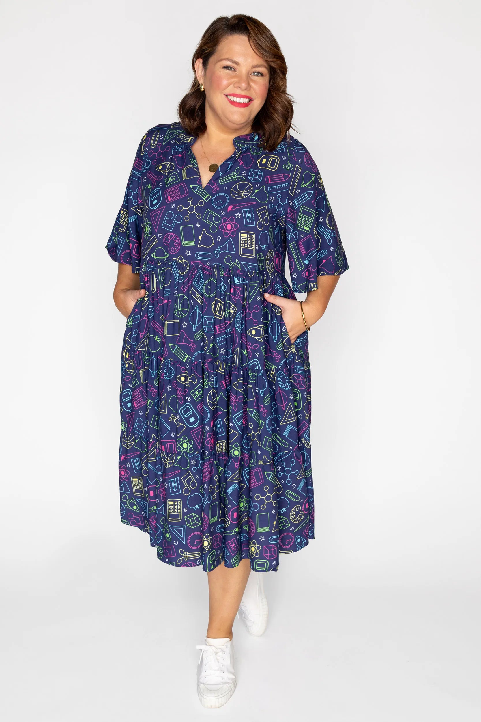Chrissie Back To School Dress โ Back To School midi dress