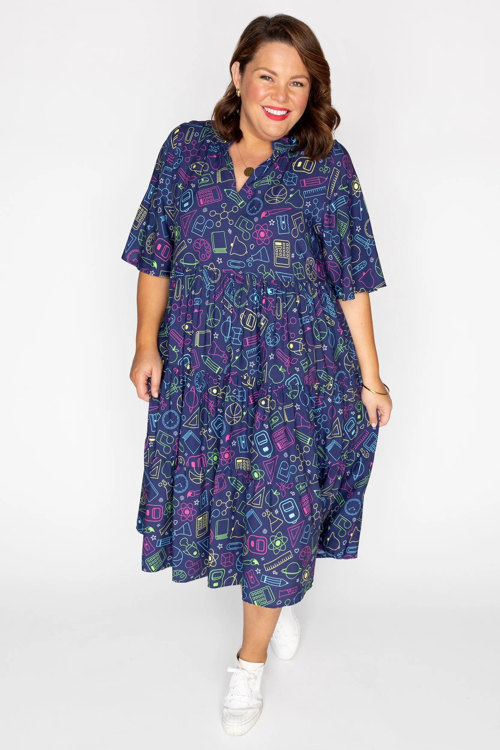 Chrissie Back To School Dress โ Back To School midi dress