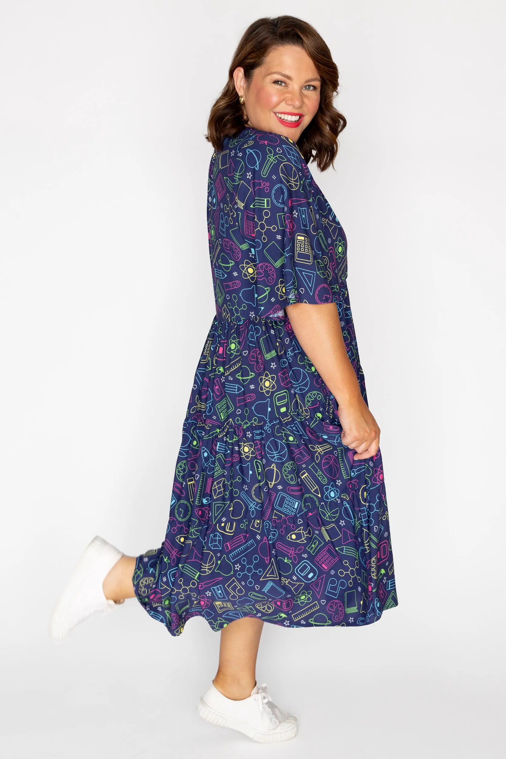 Chrissie Back To School Dress โ Back To School midi dress