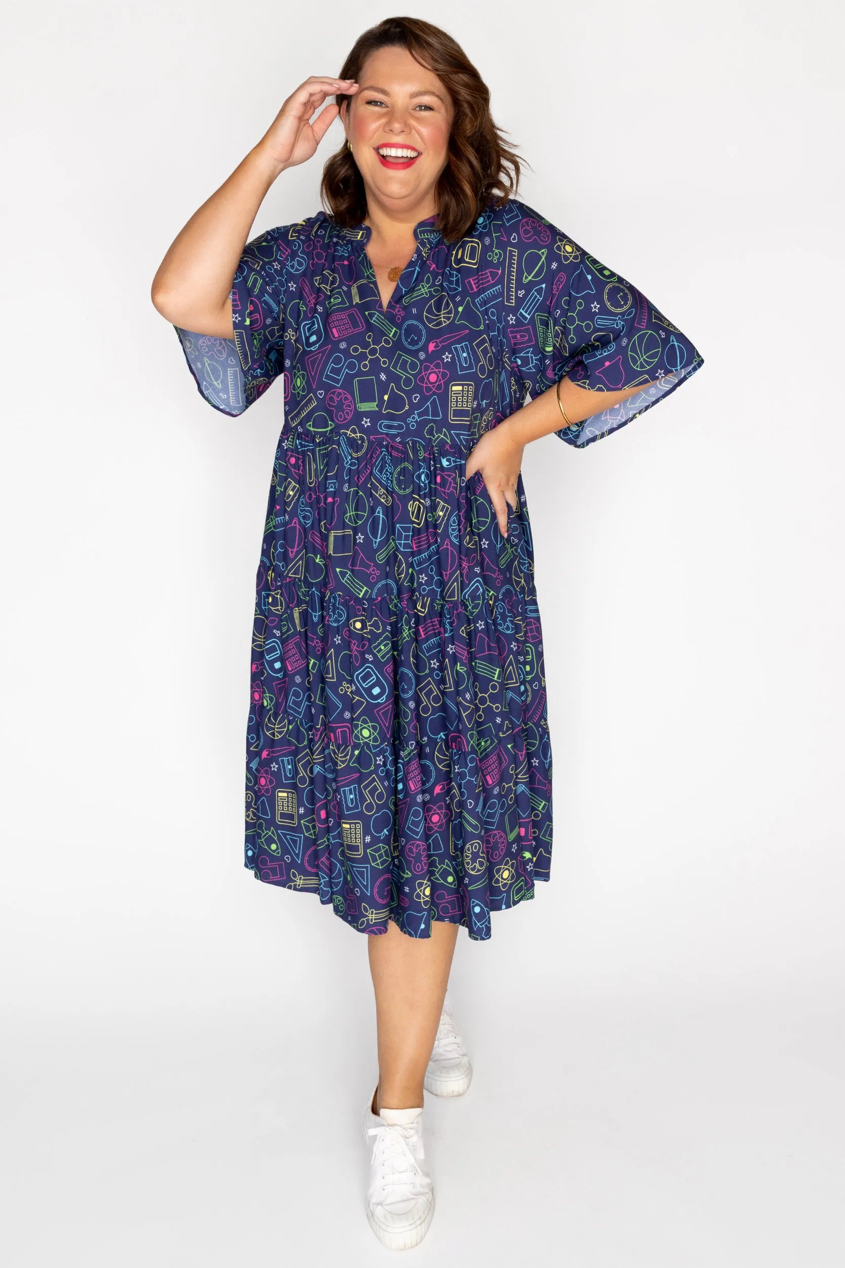 Chrissie Back To School Dress โ Back To School midi dress