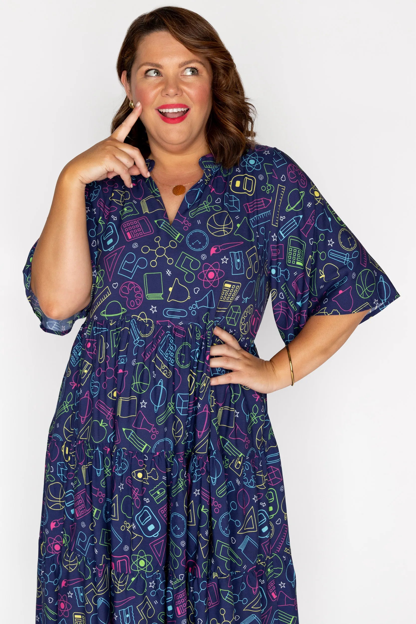 Chrissie Back To School Dress – Back To School midi dress