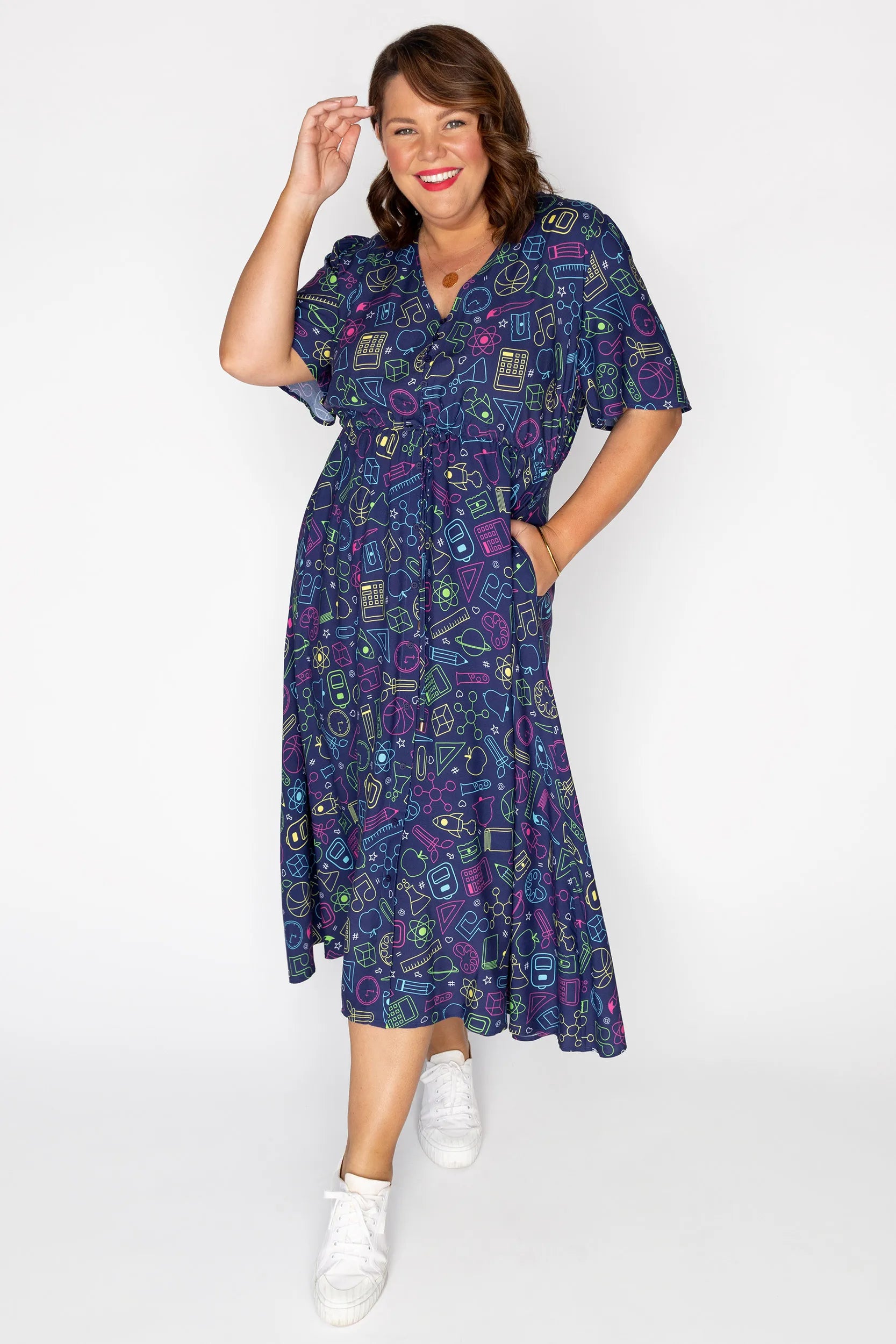 Michelle Back To School Dress โ Back To School midi dress