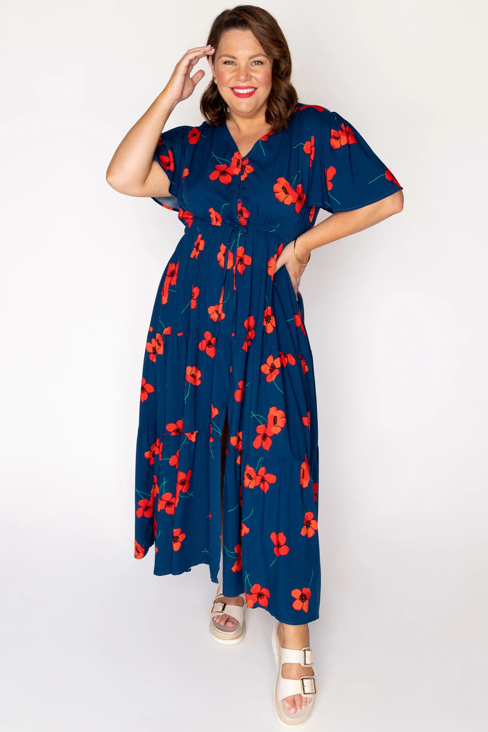 Alexia Red Poppy Fields Maxi Dress