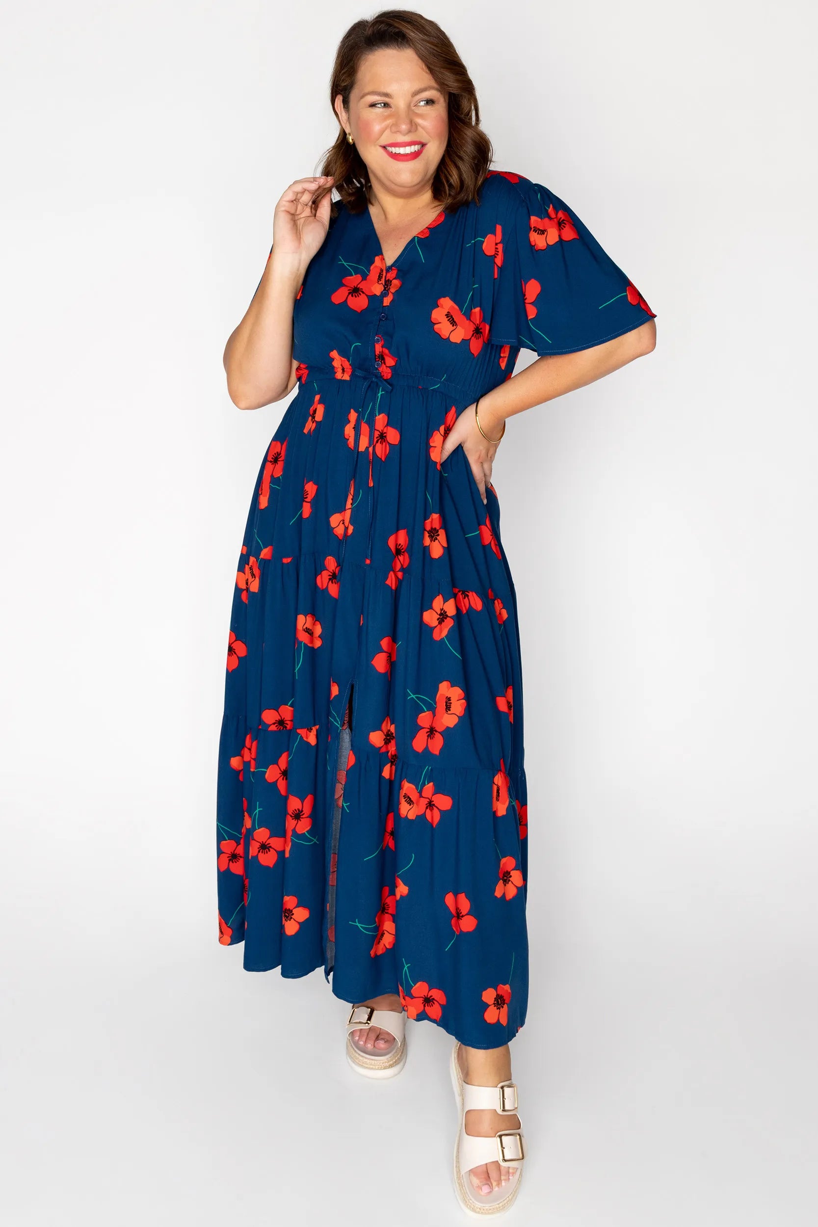 Alexia Red Poppy Fields Maxi Dress – Red Poppy Fields maxi dress
