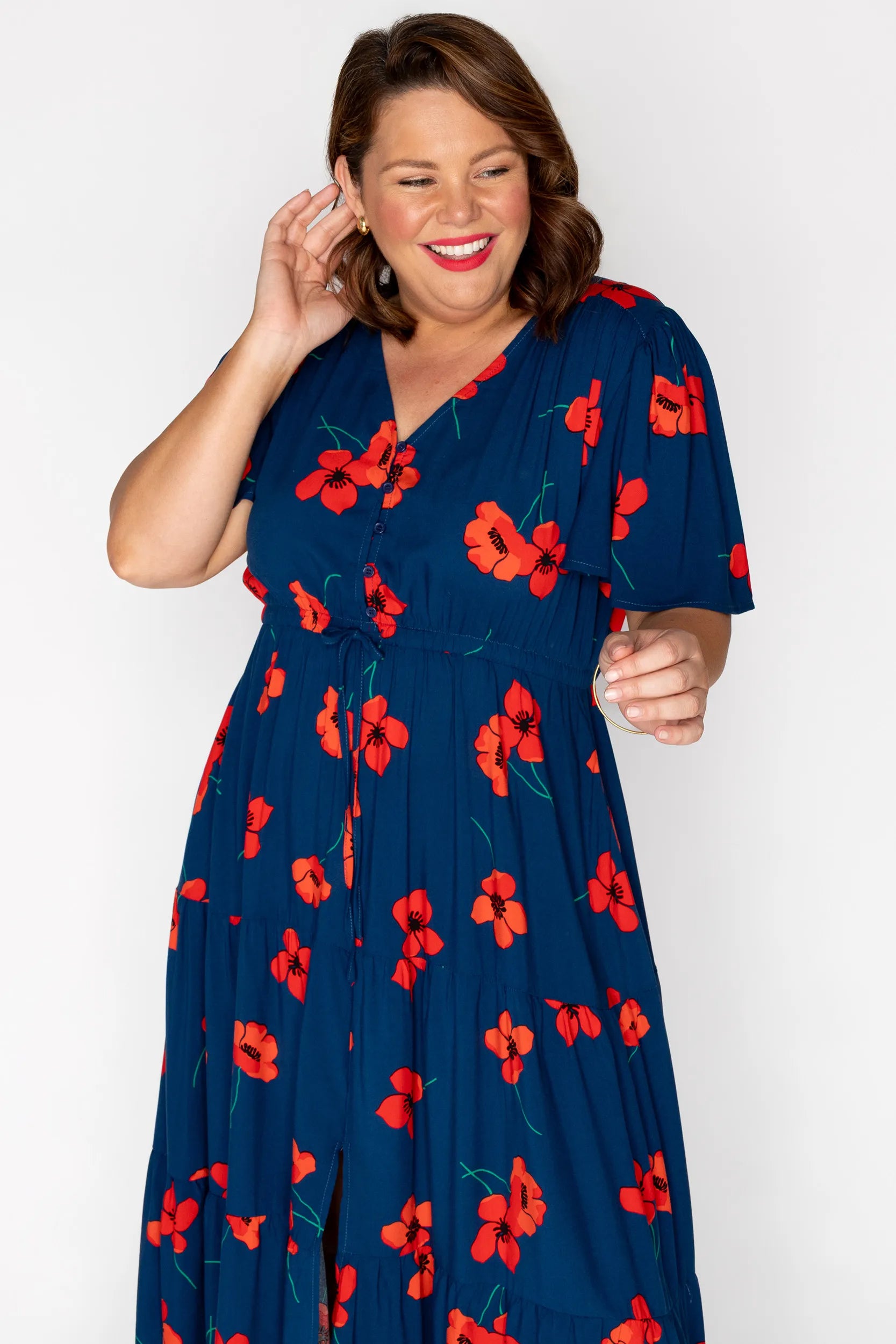 Alexia Red Poppy Fields Maxi Dress – Red Poppy Fields maxi dress