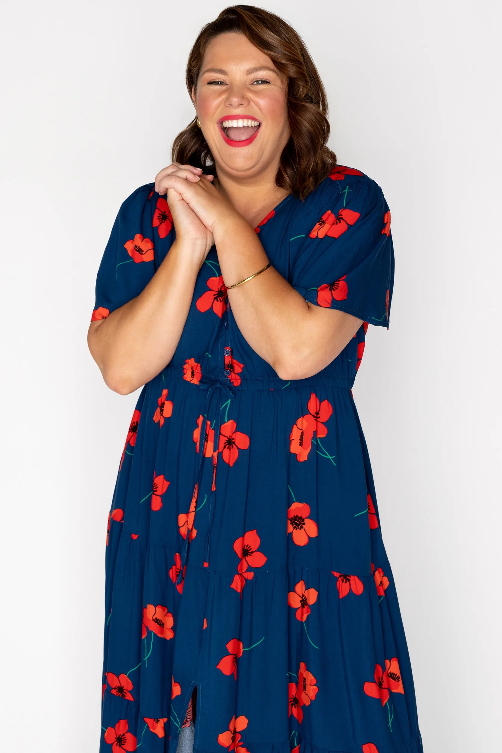 Alexia Red Poppy Fields Maxi Dress