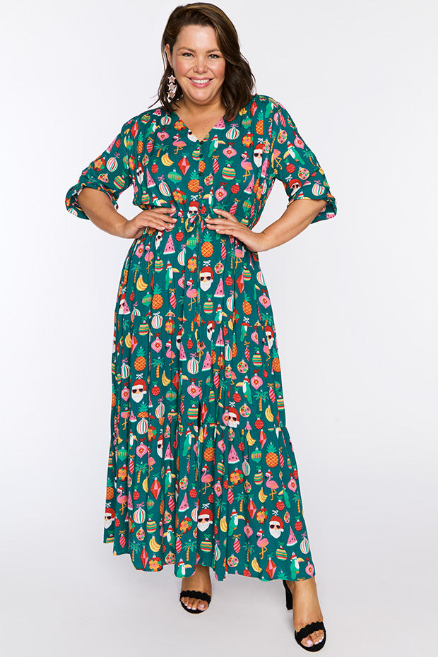 Adeline Christmas Vacation Dress – Christmas Vacation maxi dress