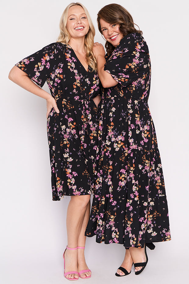 Jaz Sunset Shadow Dress โ Sunset Shadow knee length dress