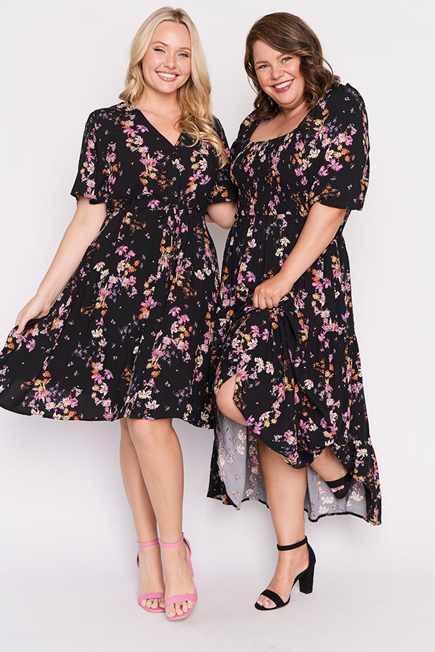 Jaz Sunset Shadow Dress โ Sunset Shadow knee length dress