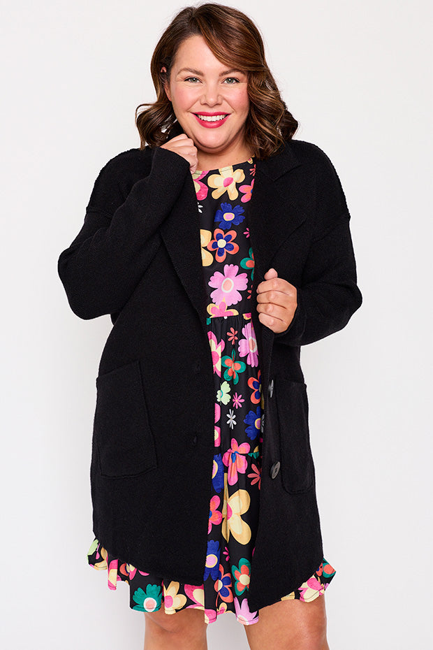 Carolina Black Knit – Black cardigan