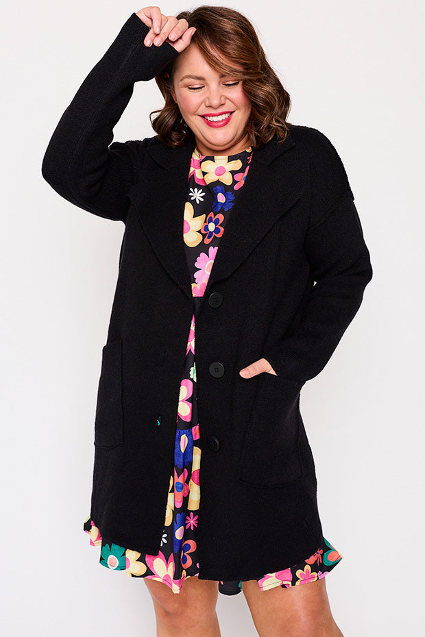 Carolina Black Knit – Black cardigan