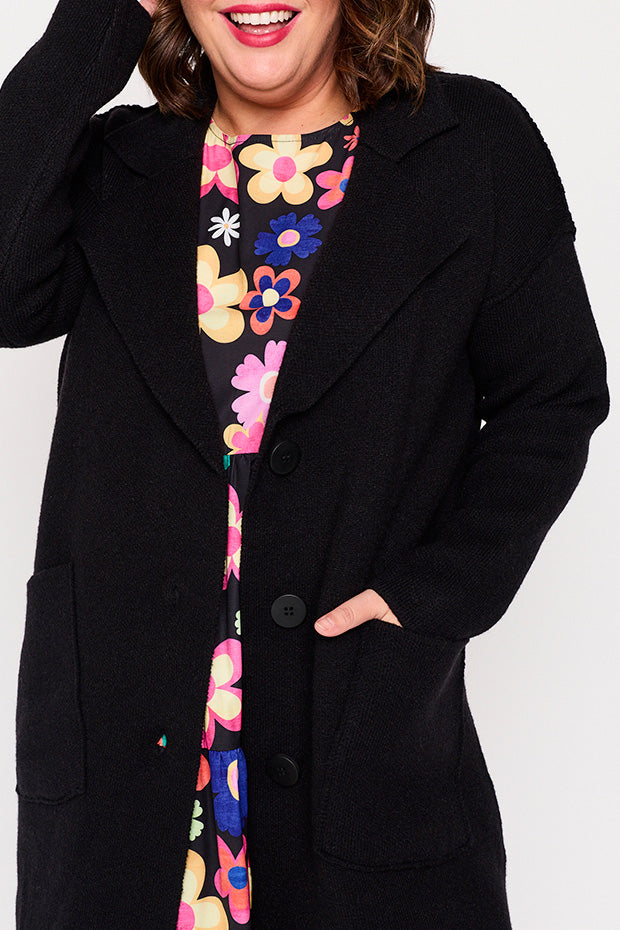 Carolina Black Knit – Black cardigan